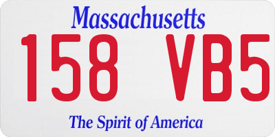 MA license plate 158VB5