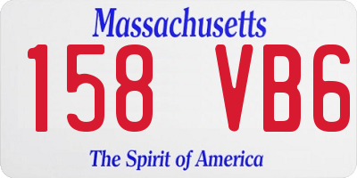 MA license plate 158VB6