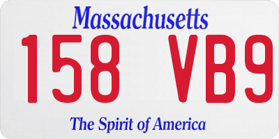 MA license plate 158VB9