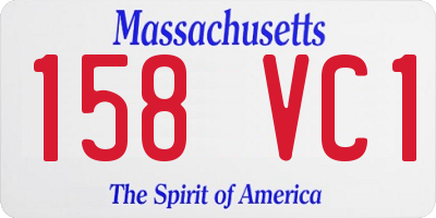 MA license plate 158VC1