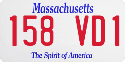 MA license plate 158VD1