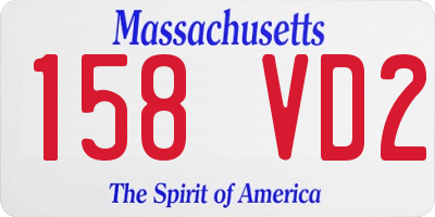 MA license plate 158VD2
