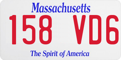 MA license plate 158VD6