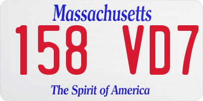MA license plate 158VD7
