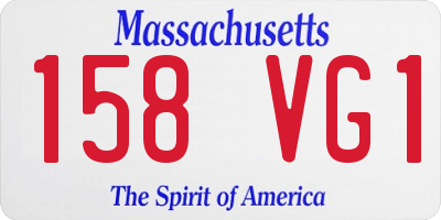 MA license plate 158VG1