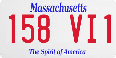 MA license plate 158VI1