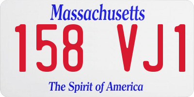 MA license plate 158VJ1