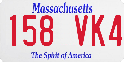 MA license plate 158VK4
