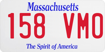MA license plate 158VM0