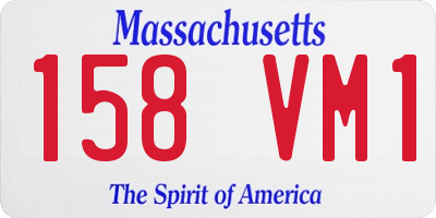 MA license plate 158VM1