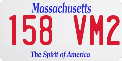 MA license plate 158VM2