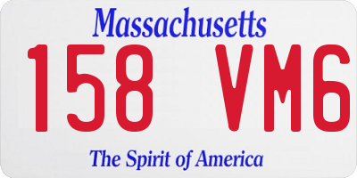 MA license plate 158VM6