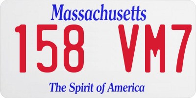 MA license plate 158VM7