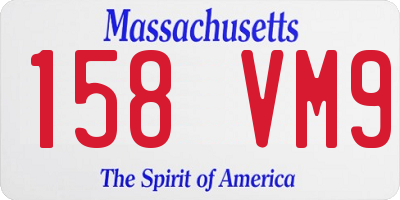 MA license plate 158VM9