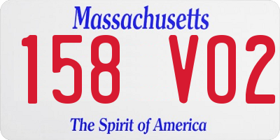 MA license plate 158VO2
