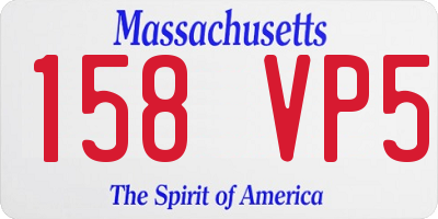 MA license plate 158VP5