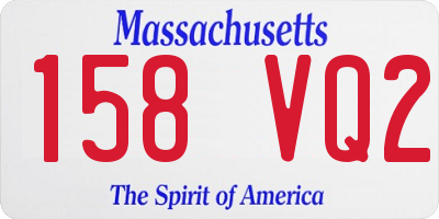 MA license plate 158VQ2