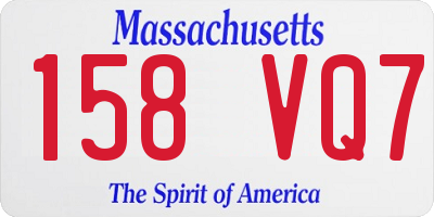 MA license plate 158VQ7