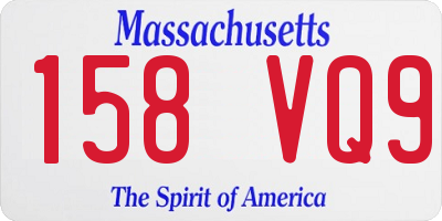 MA license plate 158VQ9