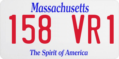 MA license plate 158VR1