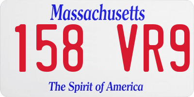 MA license plate 158VR9