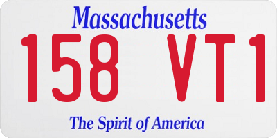 MA license plate 158VT1