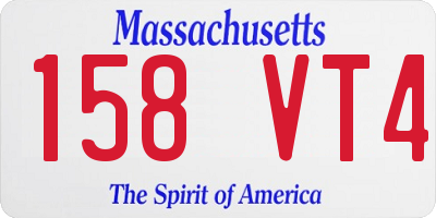 MA license plate 158VT4