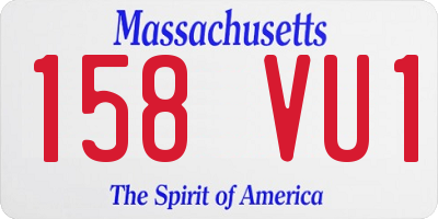 MA license plate 158VU1