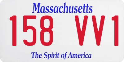MA license plate 158VV1