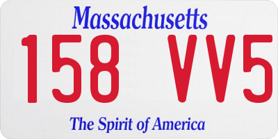 MA license plate 158VV5