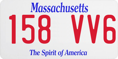 MA license plate 158VV6