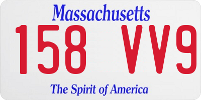 MA license plate 158VV9