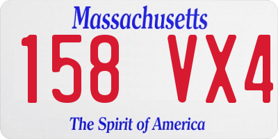 MA license plate 158VX4