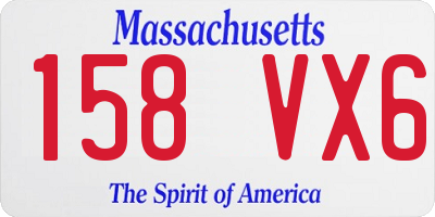 MA license plate 158VX6