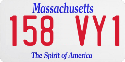 MA license plate 158VY1
