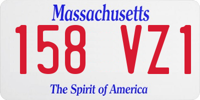 MA license plate 158VZ1
