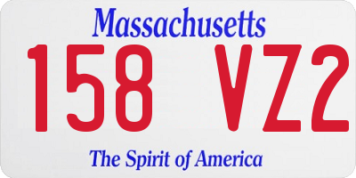 MA license plate 158VZ2