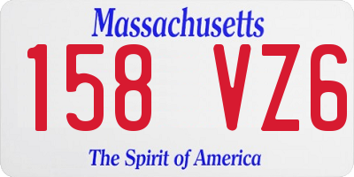 MA license plate 158VZ6