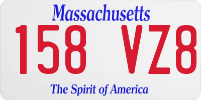 MA license plate 158VZ8