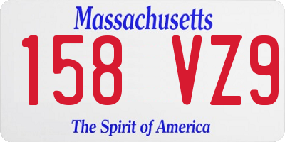 MA license plate 158VZ9
