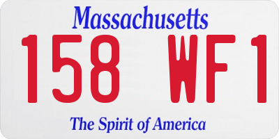 MA license plate 158WF1