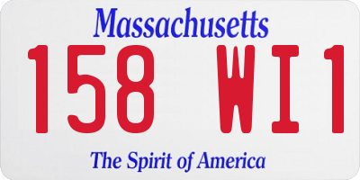MA license plate 158WI1