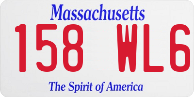 MA license plate 158WL6