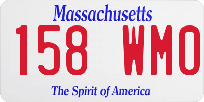 MA license plate 158WM0
