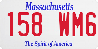 MA license plate 158WM6