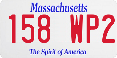 MA license plate 158WP2