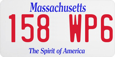 MA license plate 158WP6