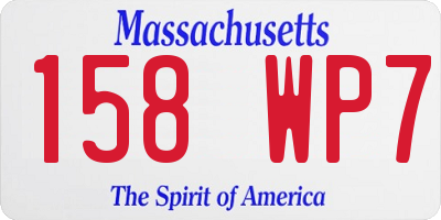 MA license plate 158WP7