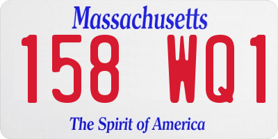 MA license plate 158WQ1