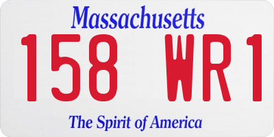 MA license plate 158WR1